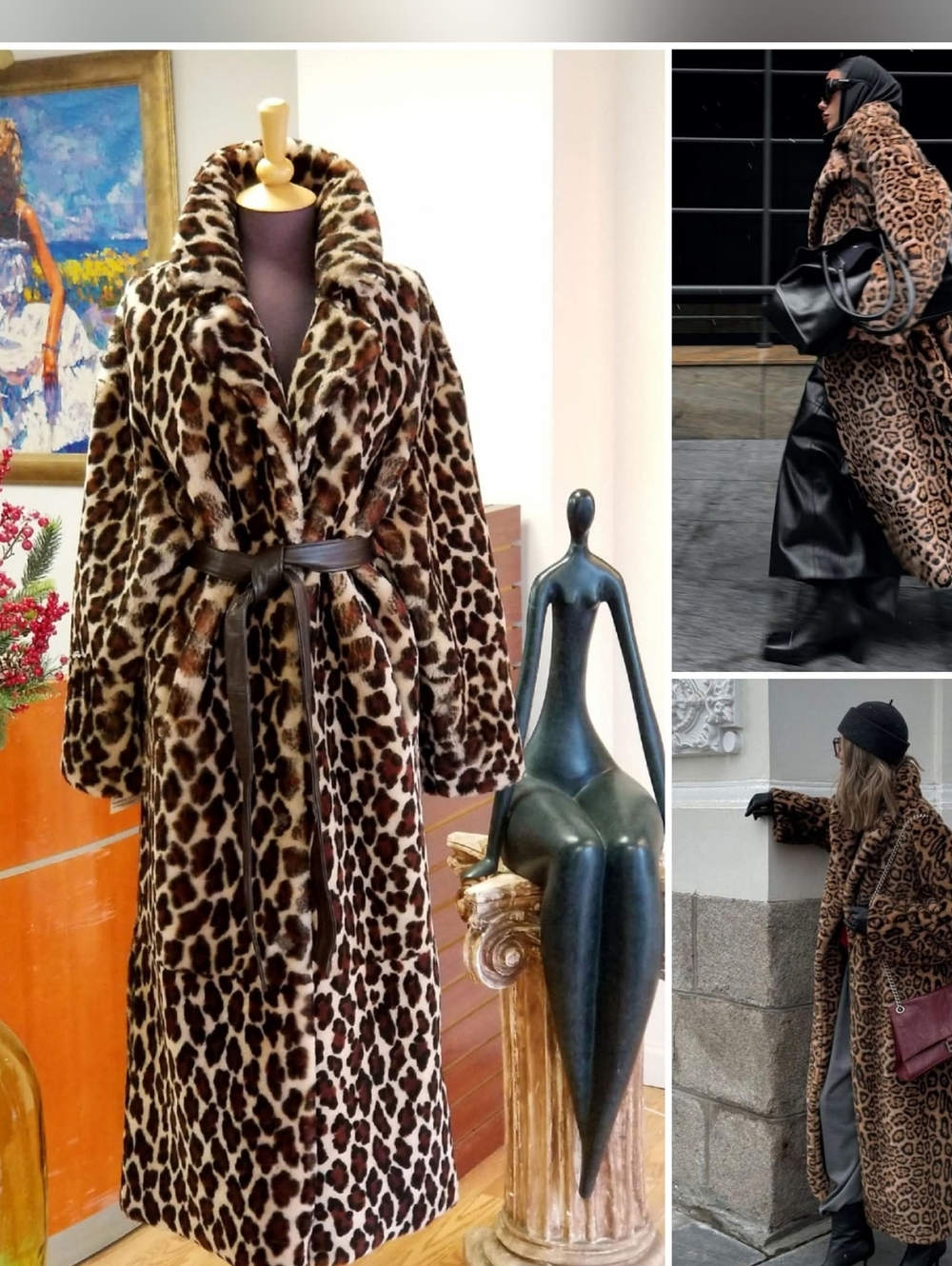 $2795 Reversible Shearling Coat - Picture 2 of 8